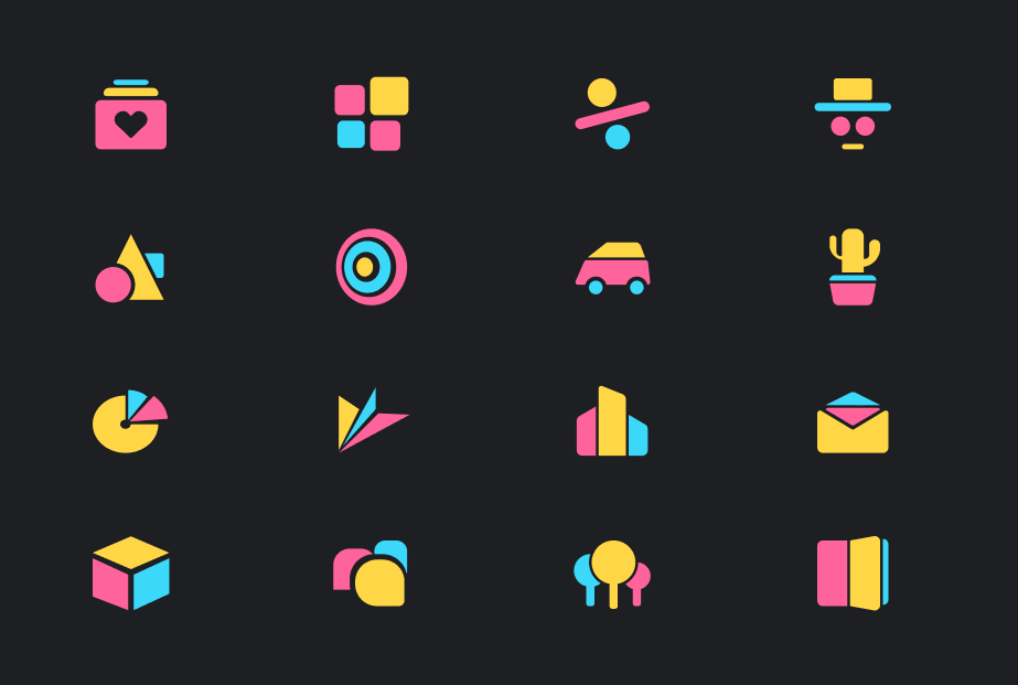 16 Abstract Geometric Icons For Figma App